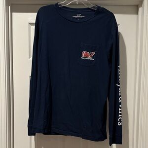 Vineyard Vines Navy Blue Long Sleeve Tee